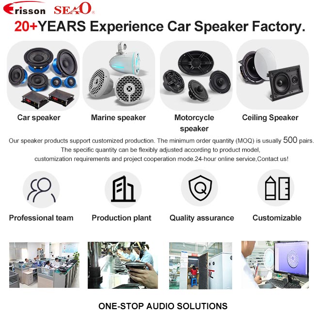 Factory 6.5 Motorcycle Speaker 2 Way Coaxial Speaker Waterproof and Anti-fog for Motorcycle